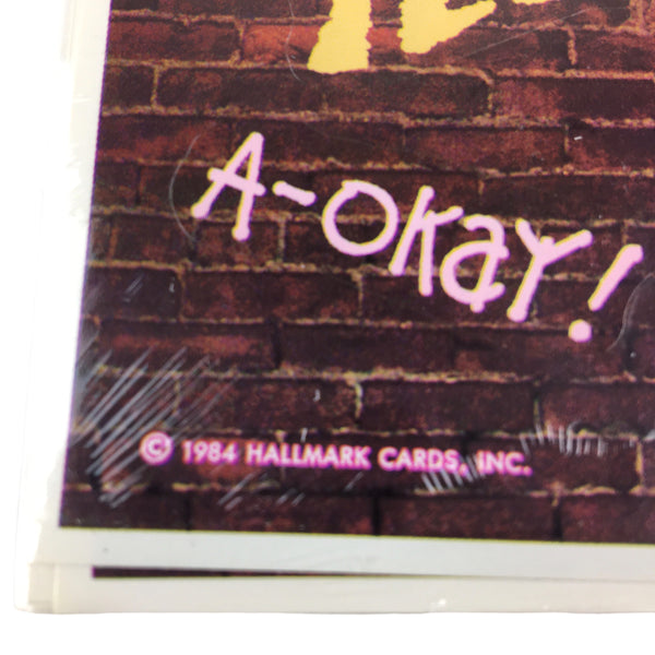 Vintage 1984 Hallmark Stickers 4 Sheets in Package Right On Slang