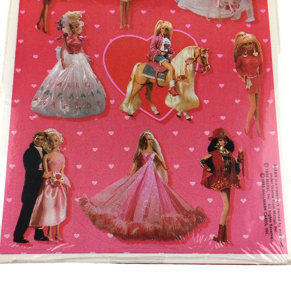 Vintage 1995 Hallmark Barbie Doll Stickers Sealed Package