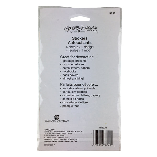 Vintage American Greetings Thanksgiving Turkey Stickers 4 Sheets in Package NOS