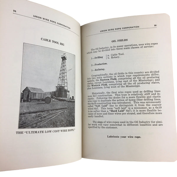 1939 Union Wire Rope Catalog C Price List Softcover Book