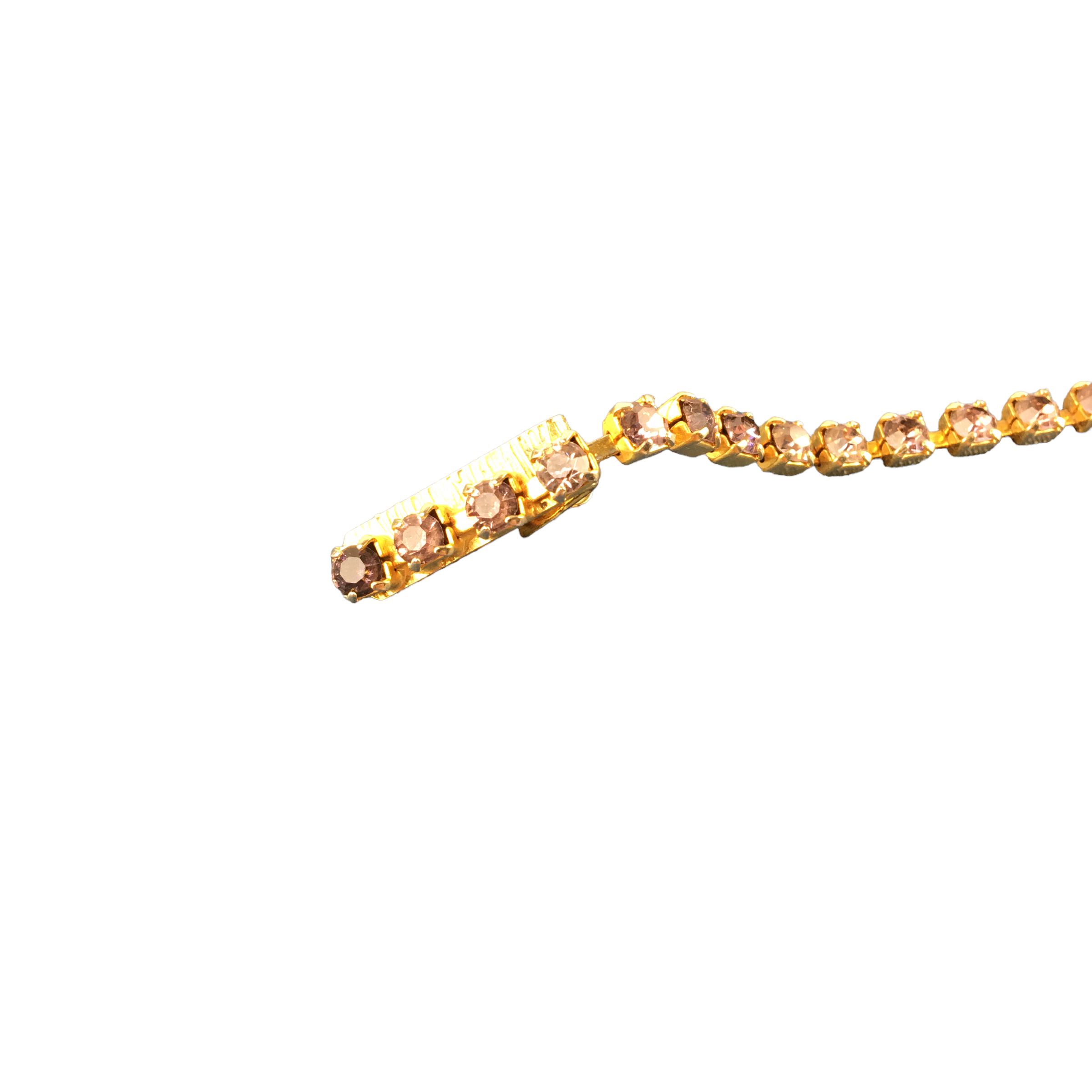 Vintage Sweater Guard Purple Rhinestones Clip Clasp