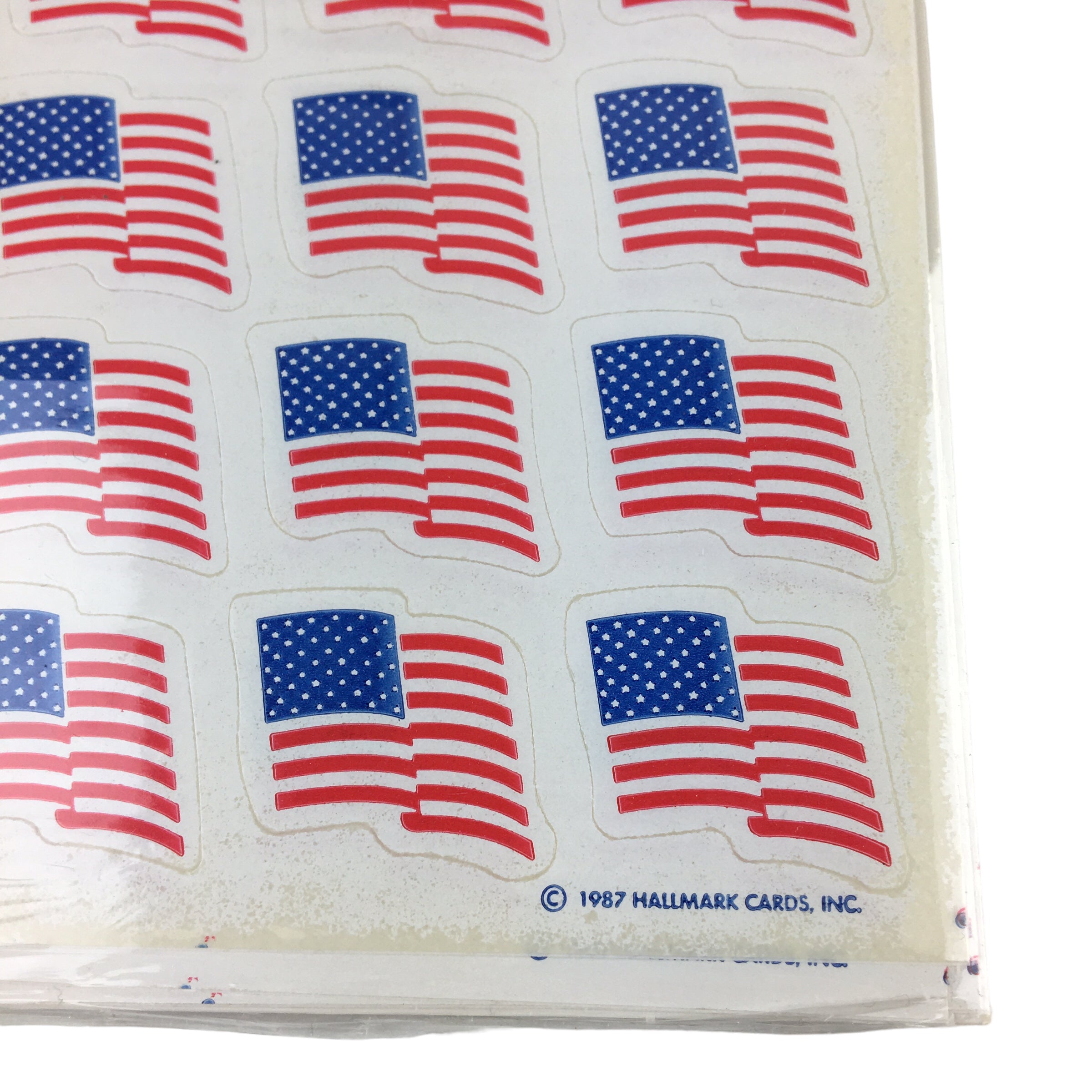 Vintage 1987 Hallmark American Flag Patriotic USA Stickers Sealed Package - Avid Vintage