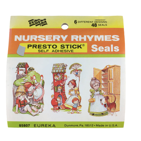 Vintage Eureka Nursey Rhymes Seals Stickers Booklet