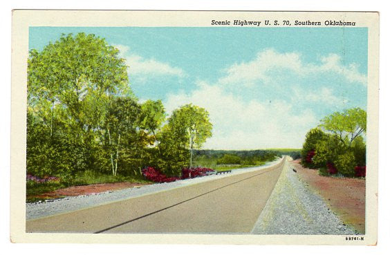 Vintage Oklahoma Postcard Scenic U.S. Highway 70 Southern OK - Avid Vintage